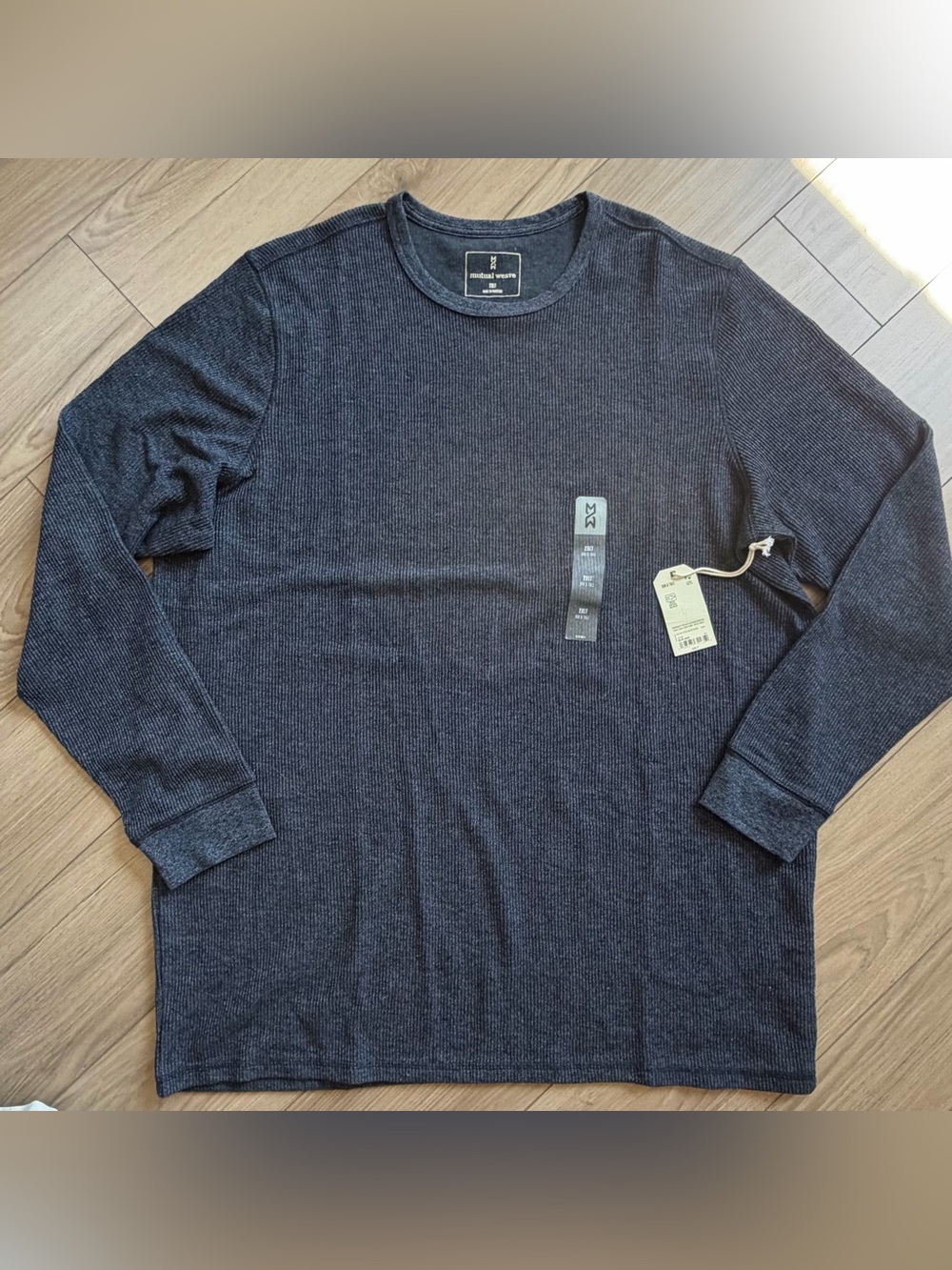NWT Mutual Weave Men's Long-Sleeve Thermal Crewneck Shirt - Dark Blue 2XLT
